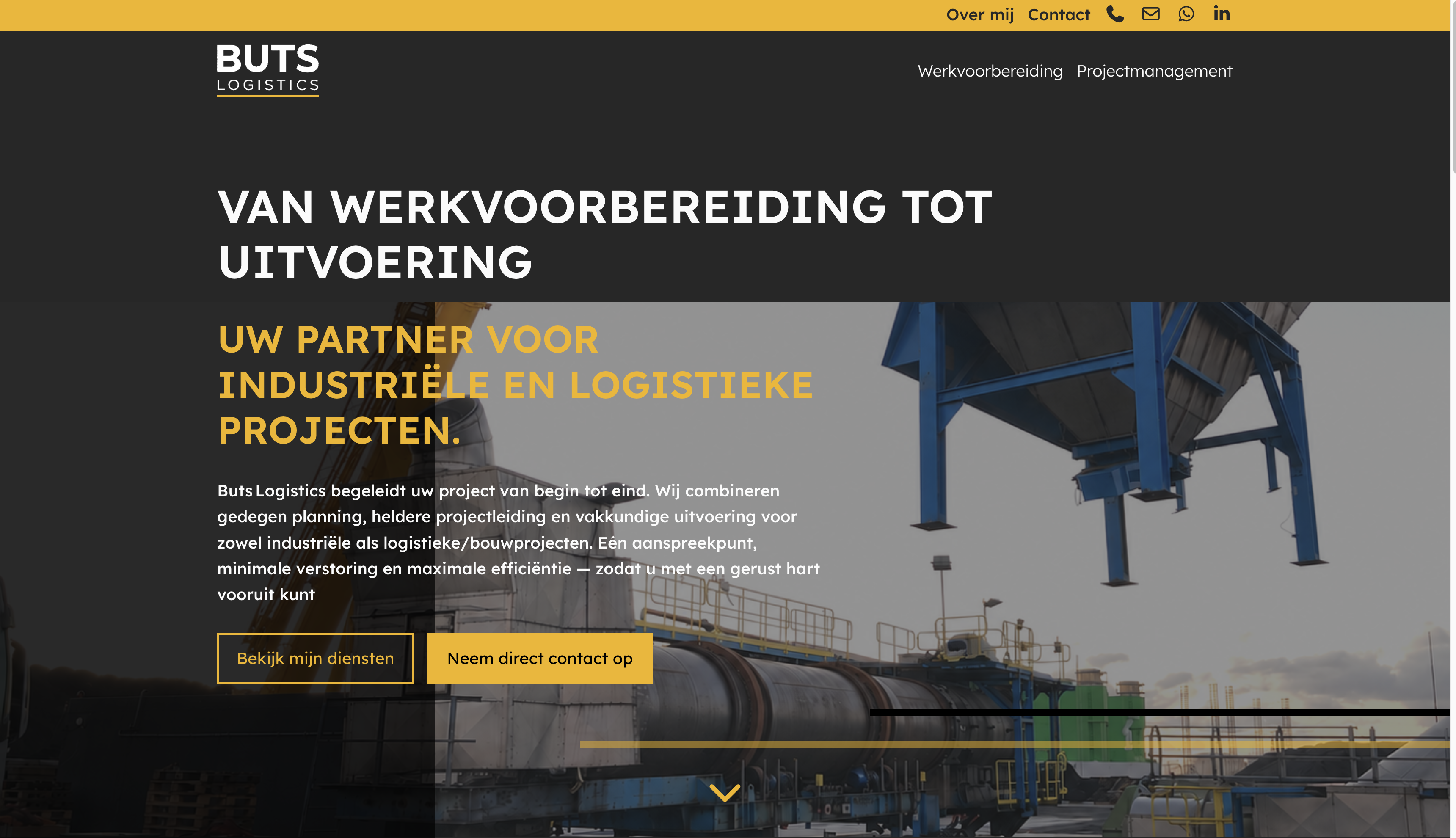 Voorbeeld website Buts logistics